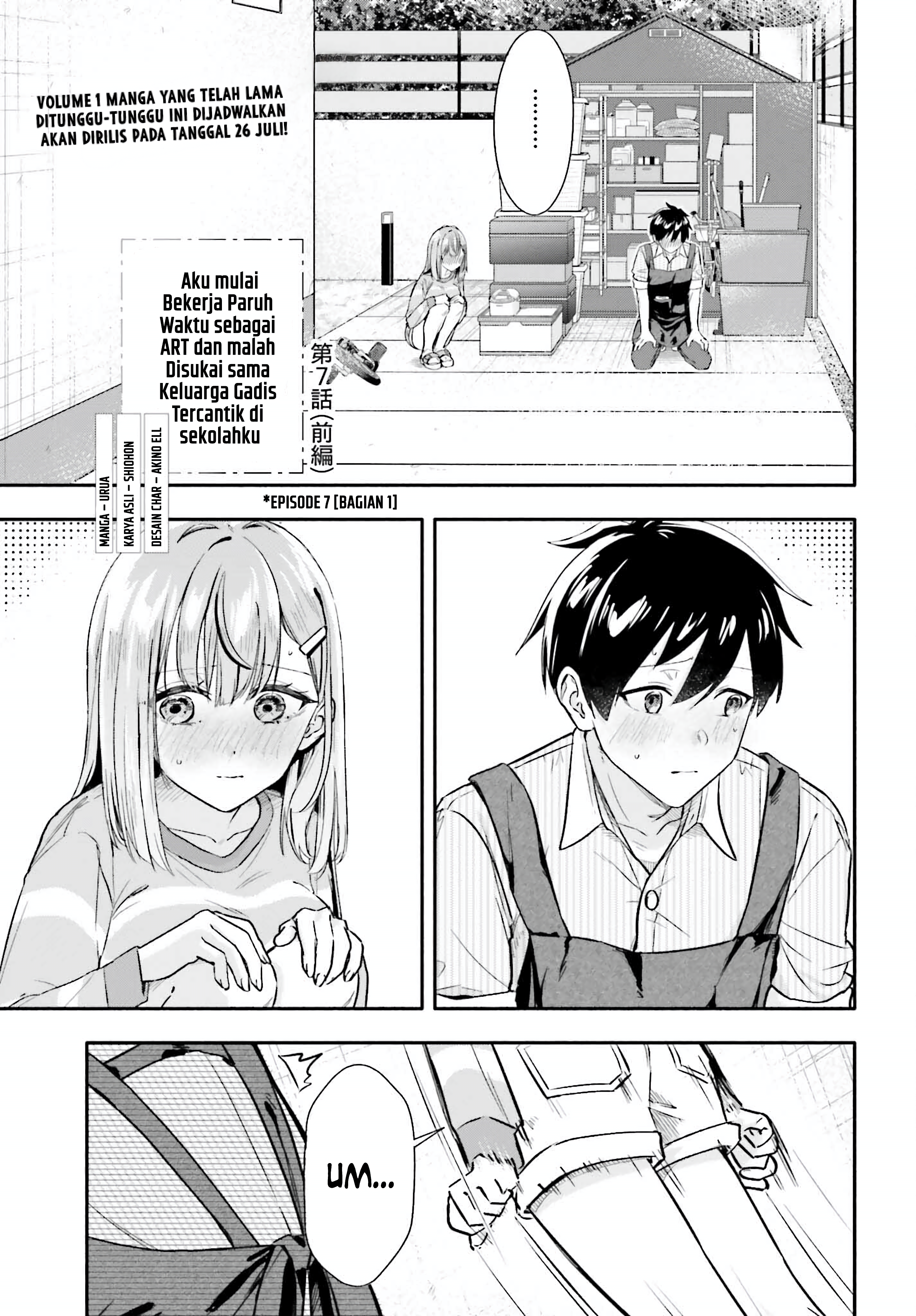 Kaji Daikou no Arbeit wo Hajimetara Gakuen Ichi no Bishoujo no Kazoku ni Kiniirarechaimashita. Chapter 7.1 - halaman 2