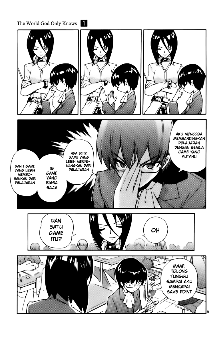Kami nomi zo Shiru Sekai Chapter 1 - halaman 11