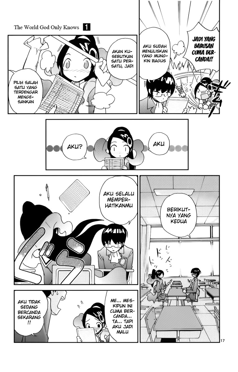 Kami nomi zo Shiru Sekai Chapter 3 - halaman 18