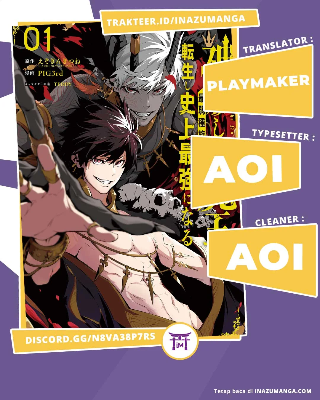 Kamigoroshi no Maou Saijyaku Shuzoku ni Tensei shi Shijyou Saikyou ni naru Chapter 3 - halaman 1