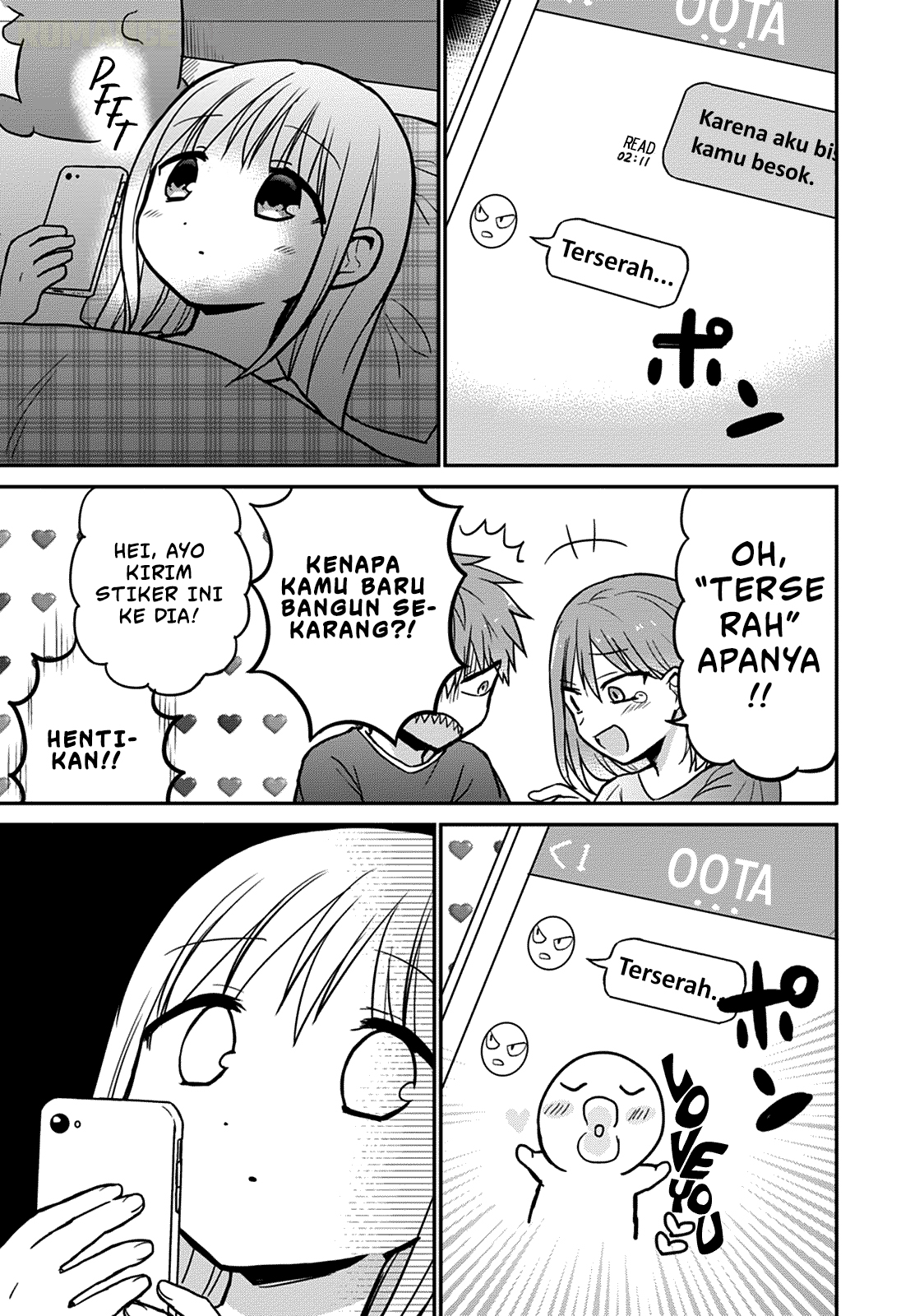 Kao ni Denai Kashiwada-san to Kao ni Deru Oota-kun Chapter 37.5 - halaman 8