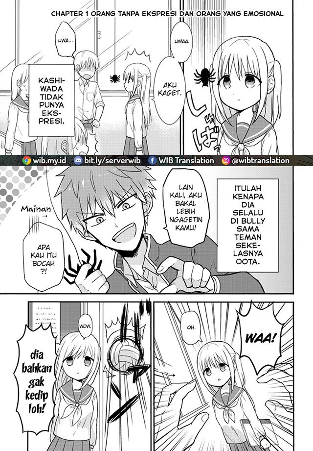 Kao ni denai Kashiwada-san to Kao ni deru Ota-kun Chapter 1 - halaman 2