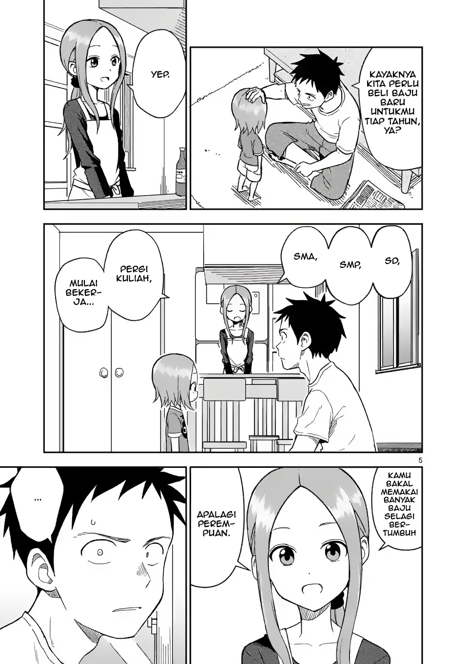 Karakai Jouzu no (Moto) Takagi-san Chapter 156 - halaman 5