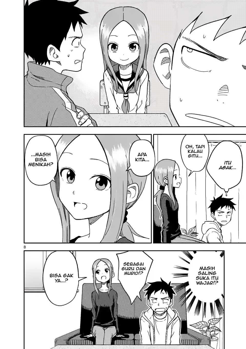 Karakai Jouzu no (Moto) Takagi-san Chapter 168 - halaman 8