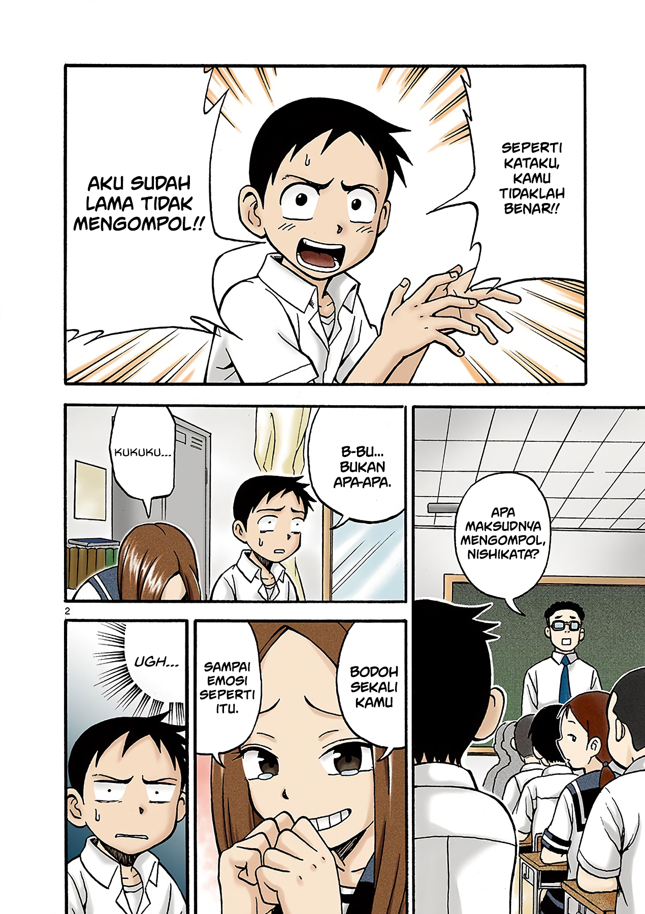 Karakai Jouzu no Takagi-san Chapter 3 - halaman 2