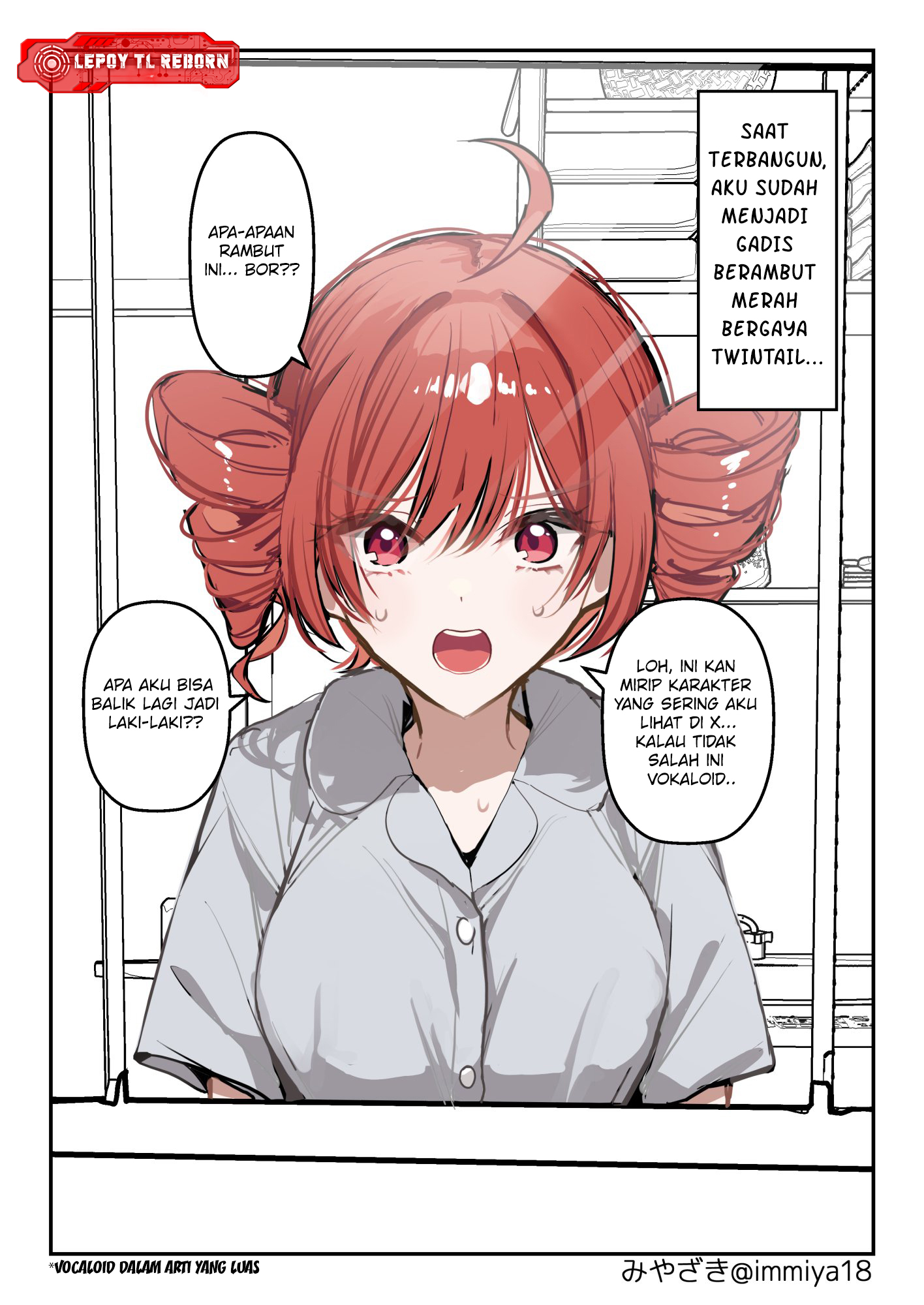 Kasane Teto ♀ ni Natta Otoko ♂ no Hanashi Chapter 1 - halaman 1
