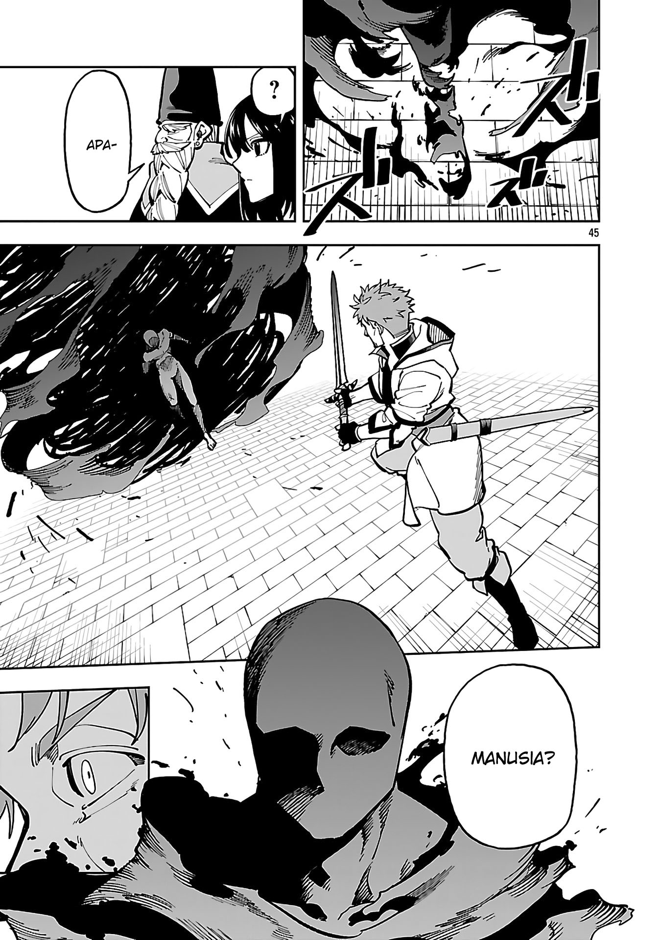 Katainaka no Ossan, Kensei ni Naru ~tada no inaka no kenjutsu shihan datta no ni, taisei shita deshi-tachi ga ore wo hottekurenai ken~ Chapter 32 - halaman 45