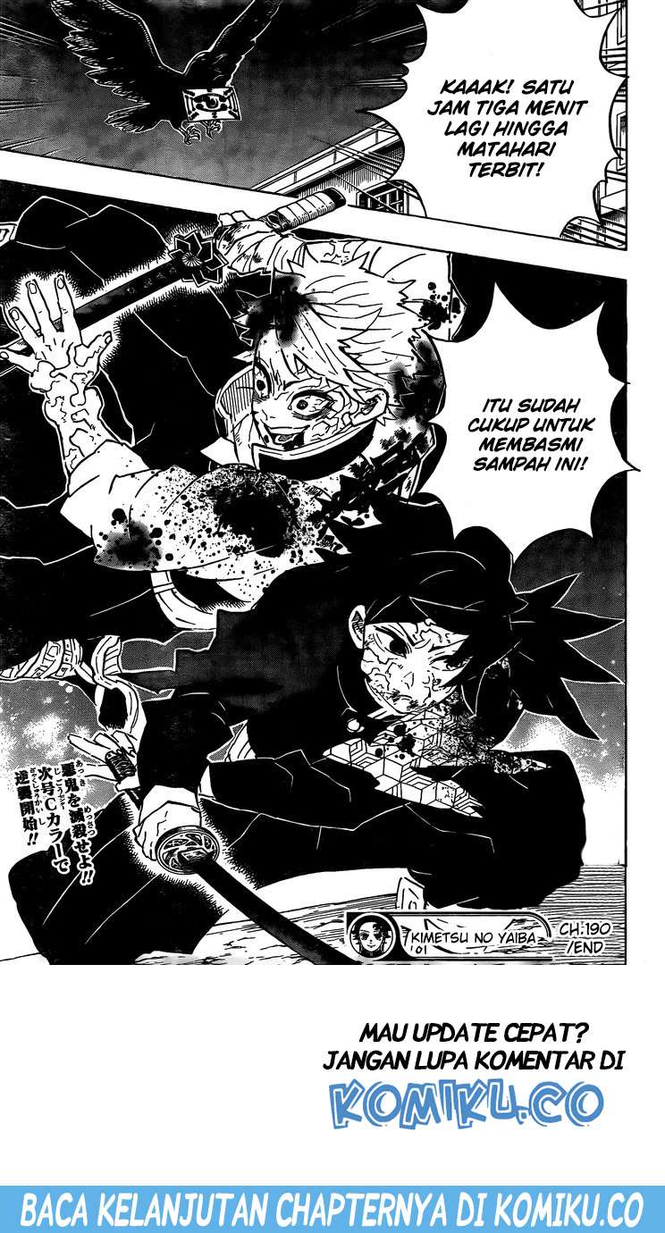 Kimetsu no Yaiba Chapter 190 - halaman 20