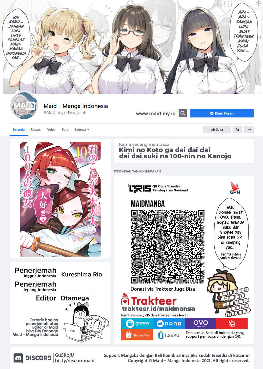 Kimi no Koto ga Dai Dai Dai Dai Daisuki na 100-ri no Kanojo Chapter 101 - halaman 2