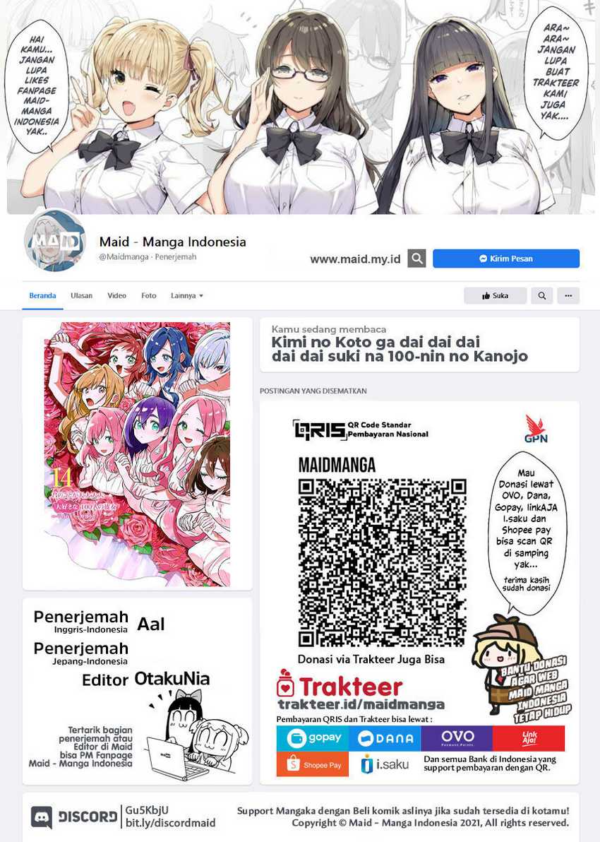 Kimi no Koto ga Dai Dai Dai Dai Daisuki na 100-ri no Kanojo Chapter 114 - halaman 2