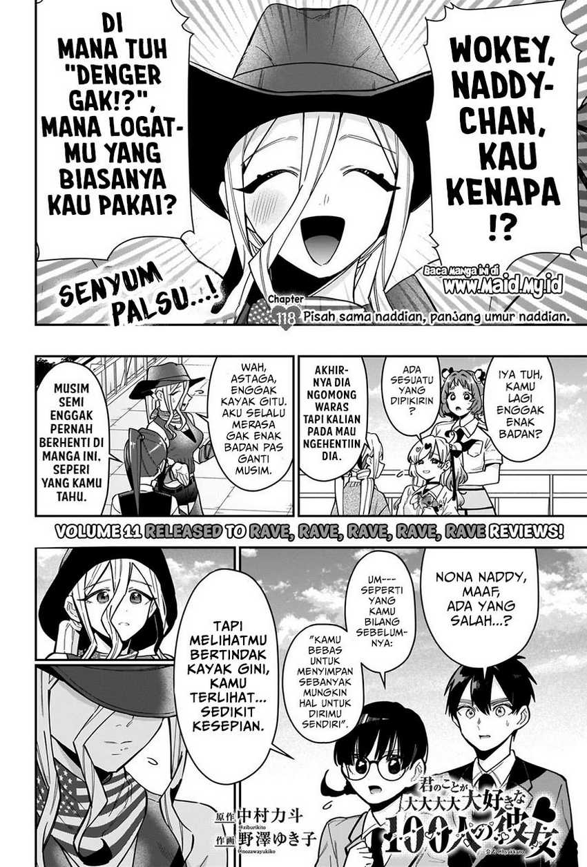 Kimi no Koto ga Dai Dai Dai Dai Daisuki na 100-ri no Kanojo Chapter 118 - halaman 4