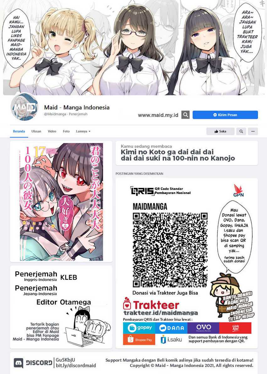 Kimi no Koto ga Dai Dai Dai Dai Daisuki na 100-ri no Kanojo Chapter 120 - halaman 2