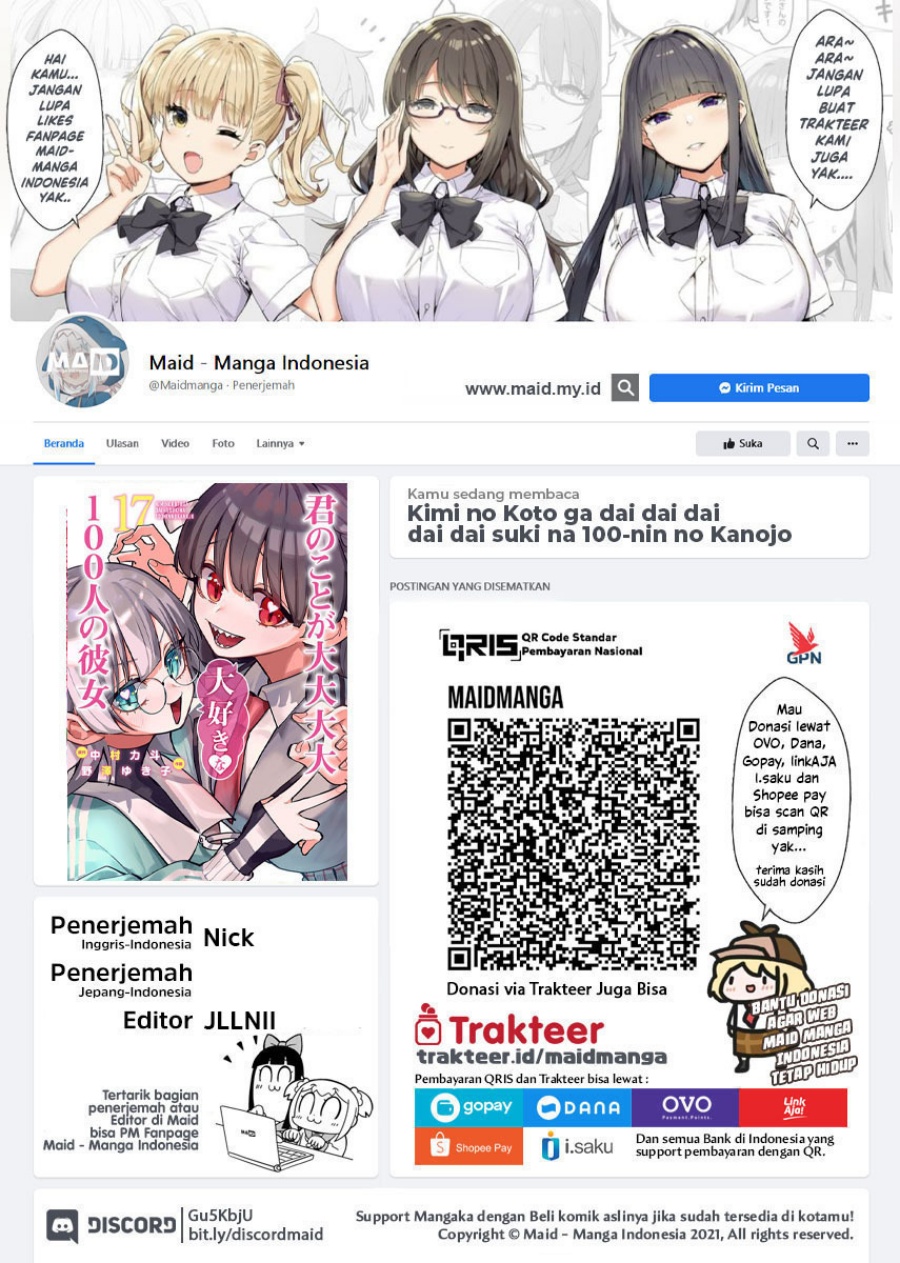Kimi no Koto ga Dai Dai Dai Dai Daisuki na 100-ri no Kanojo Chapter 130 - halaman 2