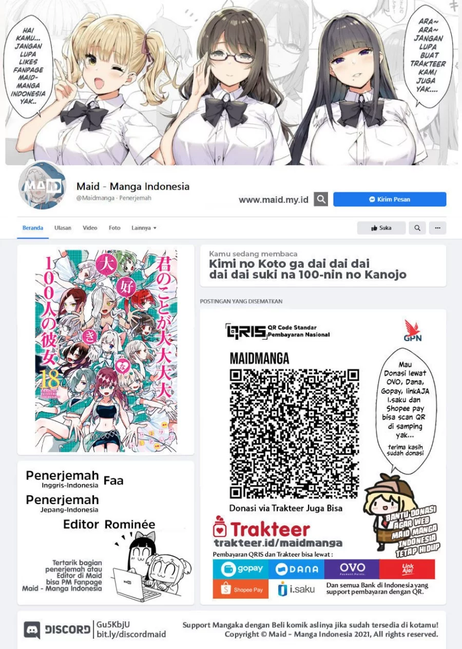 Kimi no Koto ga Dai Dai Dai Dai Daisuki na 100-ri no Kanojo Chapter 135 - halaman 2