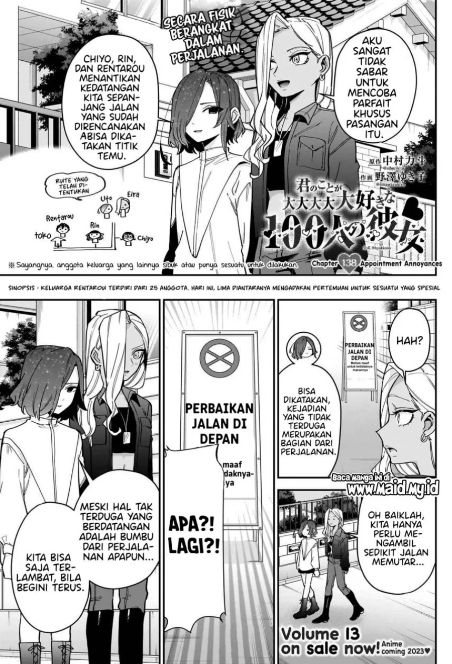 Kimi no Koto ga Dai Dai Dai Dai Daisuki na 100-ri no Kanojo Chapter 138 - halaman 3