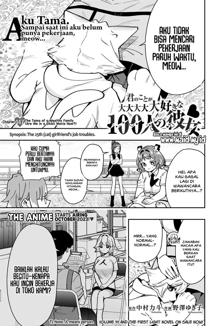 Kimi no Koto ga Dai Dai Dai Dai Daisuki na 100-ri no Kanojo Chapter 147 - halaman 4