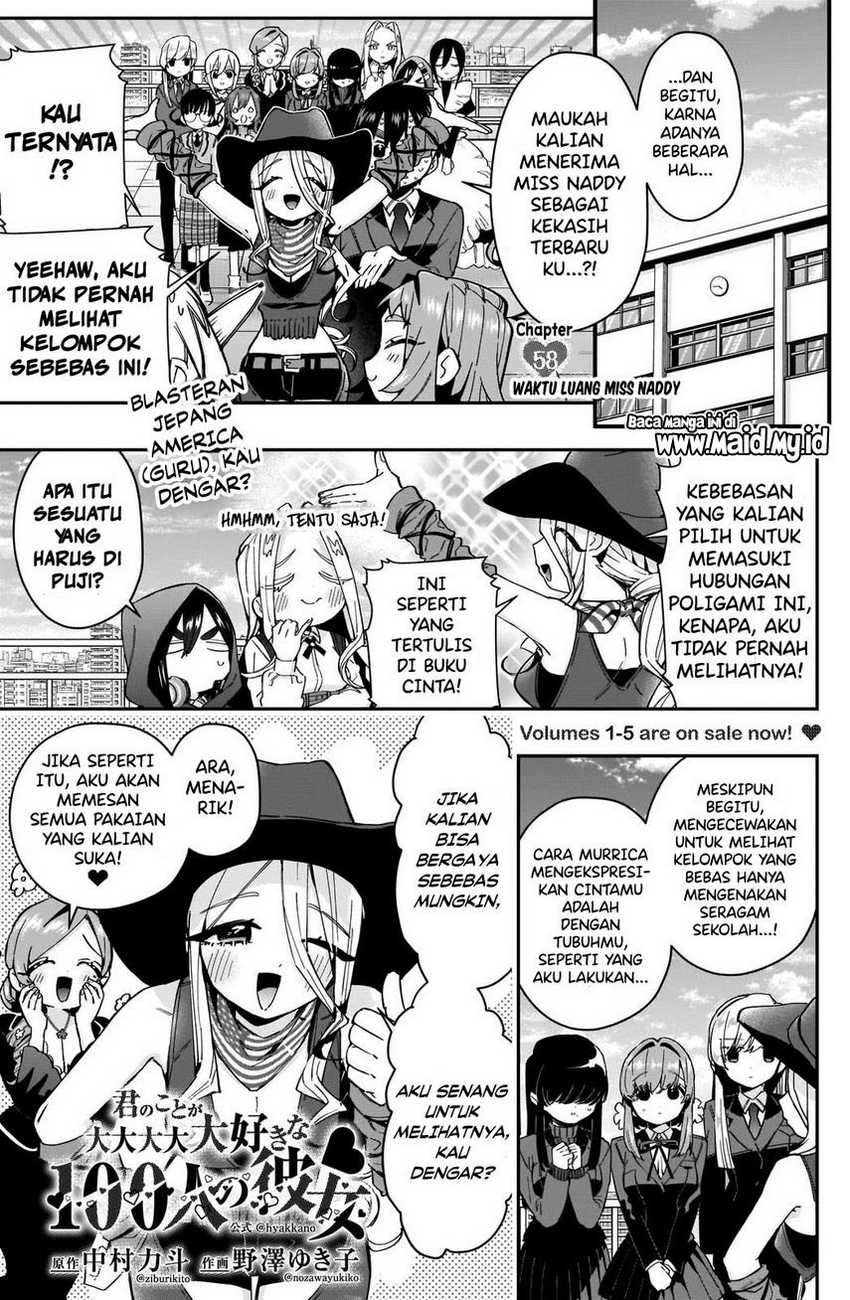Kimi no Koto ga Dai Dai Dai Dai Daisuki na 100-ri no Kanojo Chapter 58 - halaman 3