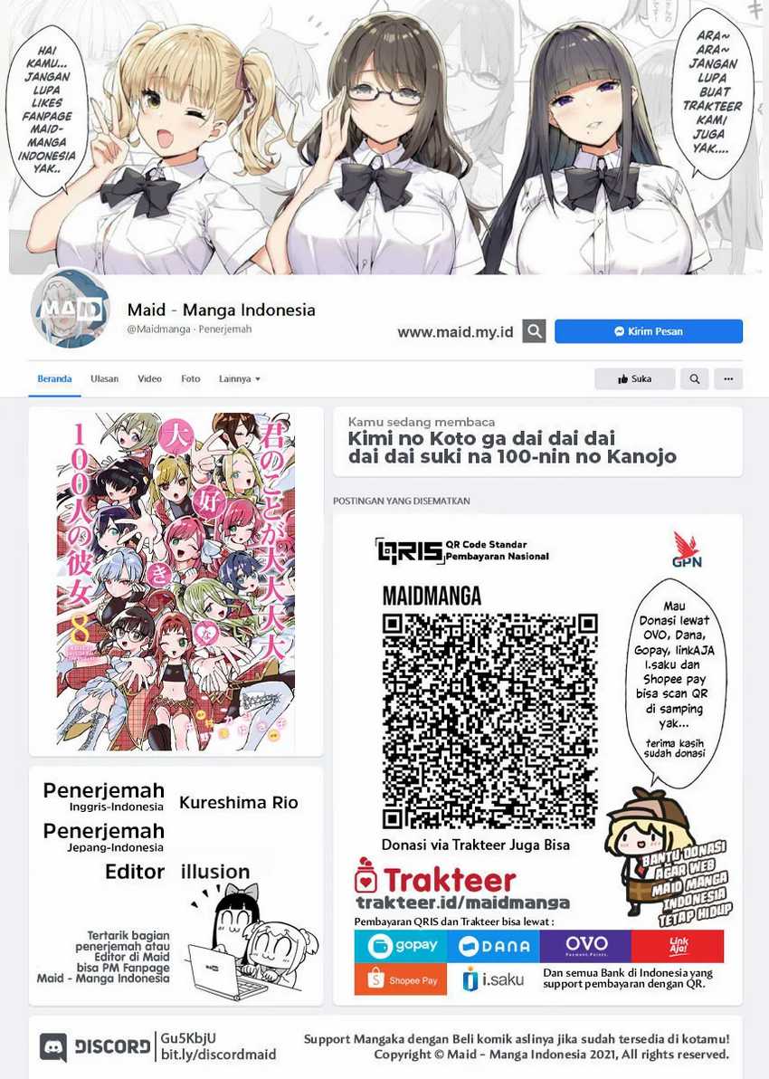 Kimi no Koto ga Dai Dai Dai Dai Daisuki na 100-ri no Kanojo Chapter 71 - halaman 2