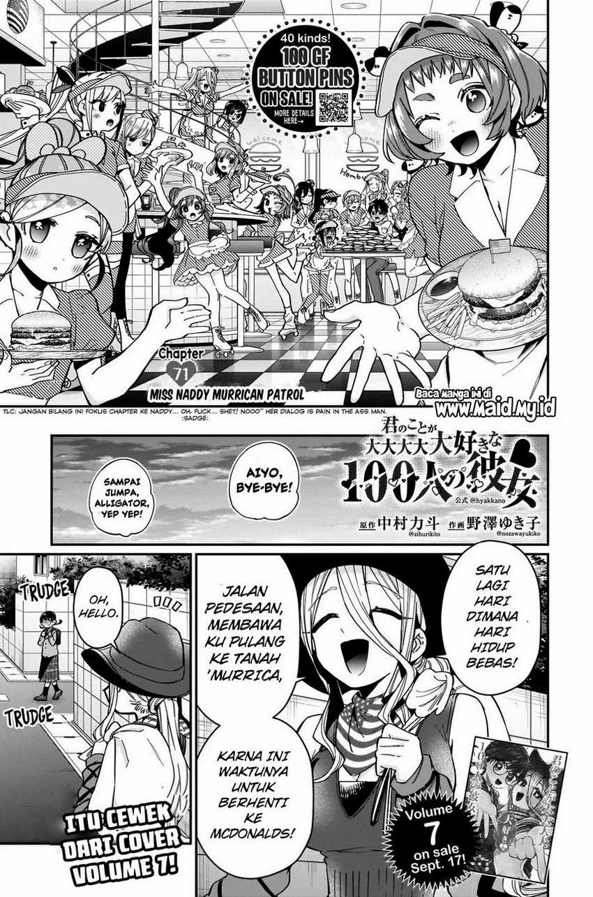 Kimi no Koto ga Dai Dai Dai Dai Daisuki na 100-ri no Kanojo Chapter 71 - halaman 3