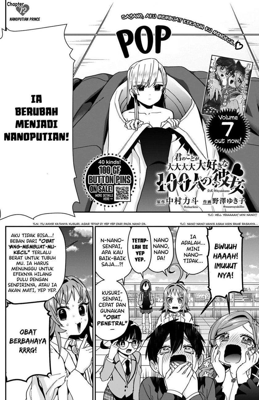 Kimi no Koto ga Dai Dai Dai Dai Daisuki na 100-ri no Kanojo Chapter 72 - halaman 4