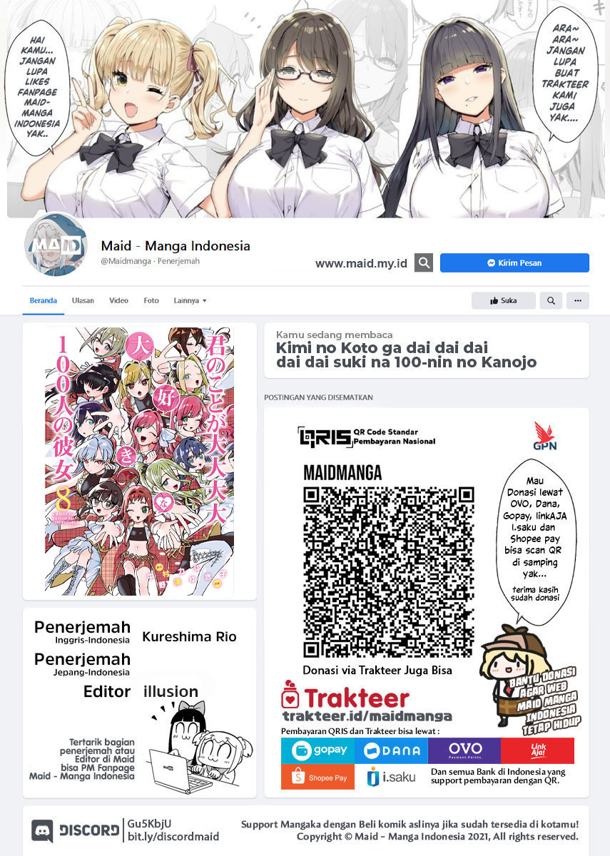 Kimi no Koto ga Dai Dai Dai Dai Daisuki na 100-ri no Kanojo Chapter 77 - halaman 2