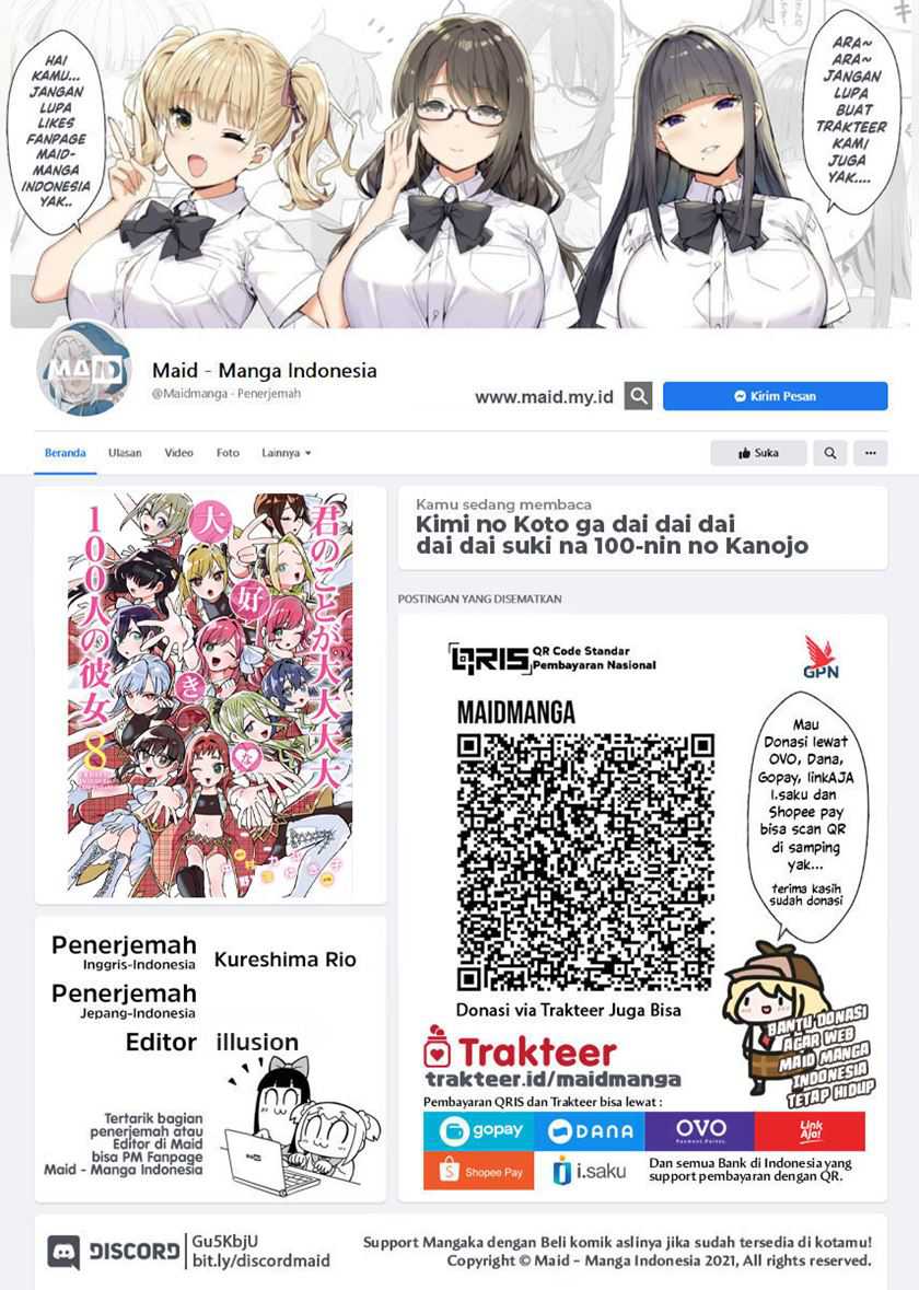 Kimi no Koto ga Dai Dai Dai Dai Daisuki na 100-ri no Kanojo Chapter 82 - halaman 2