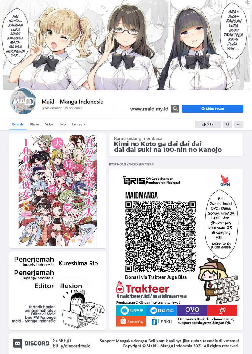 Kimi no Koto ga Dai Dai Dai Dai Daisuki na 100-ri no Kanojo Chapter 86 - halaman 2