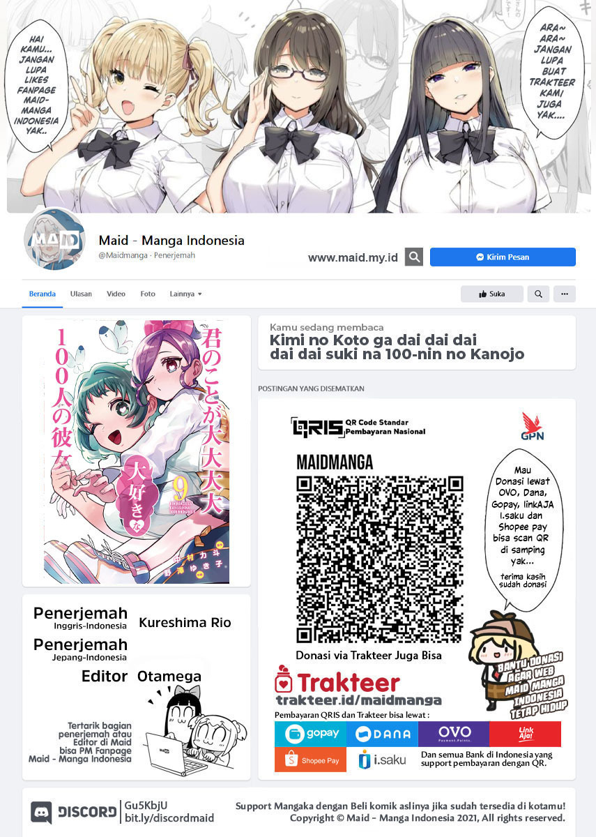 Kimi no Koto ga Dai Dai Dai Dai Daisuki na 100-ri no Kanojo Chapter 97 - halaman 2