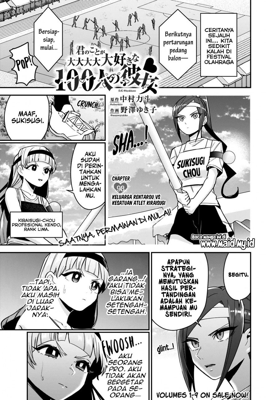 Kimi no Koto ga Dai Dai Dai Dai Daisuki na 100-ri no Kanojo Chapter 98 - halaman 3