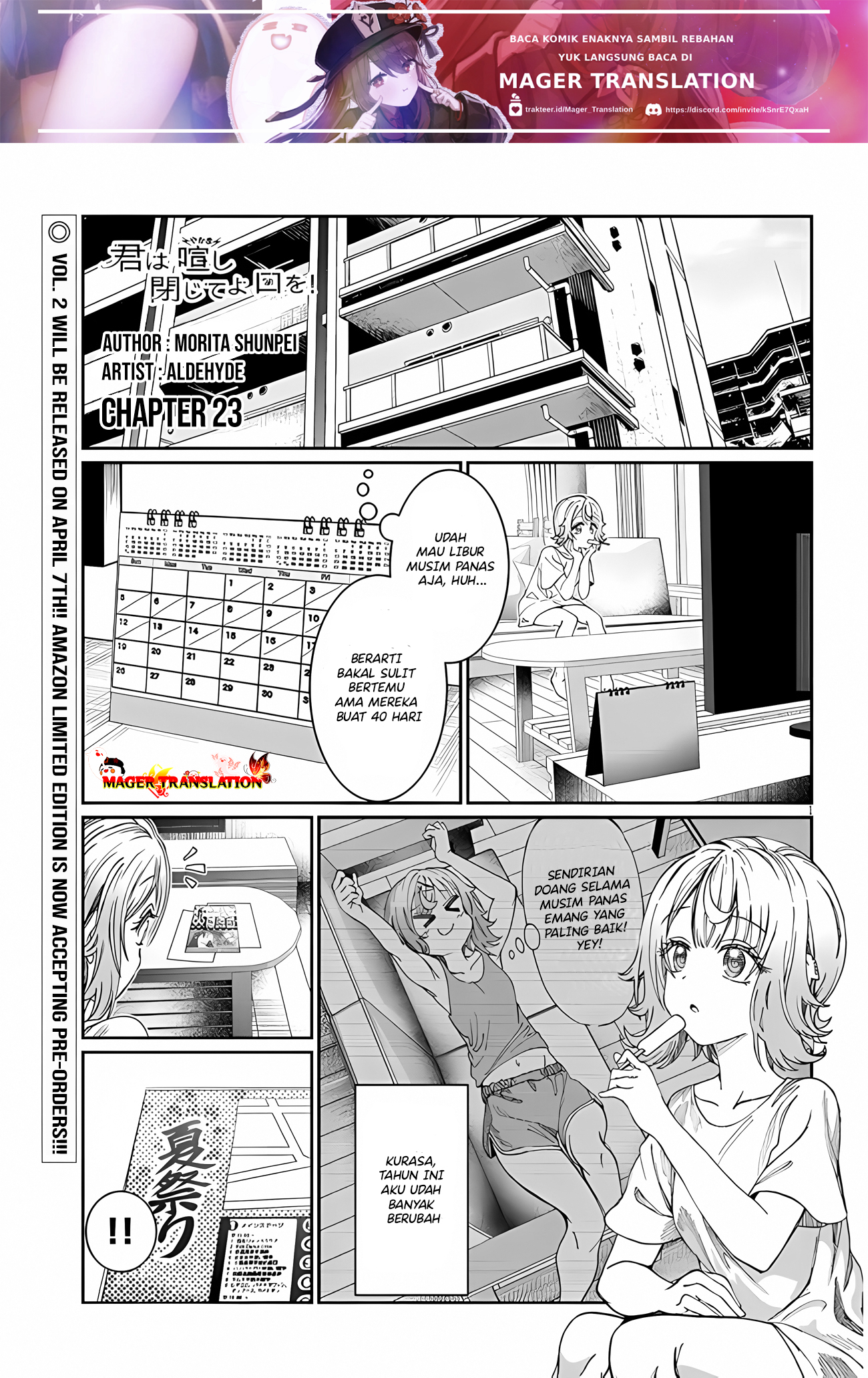 Kimi wa Yakamashi Tojite yo Kuchi wo! Chapter 23 - halaman 2