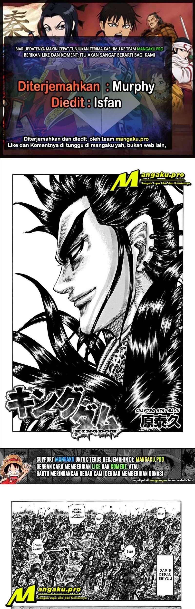 Kingdom Chapter 675 - halaman 1