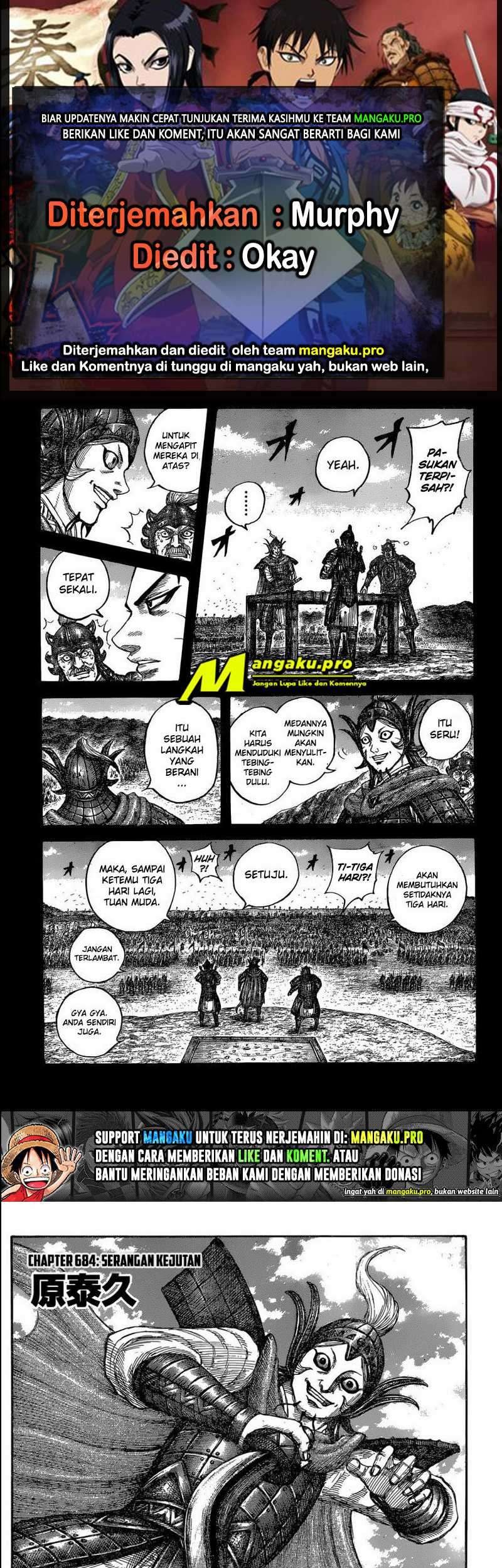 Kingdom Chapter 684 - halaman 1