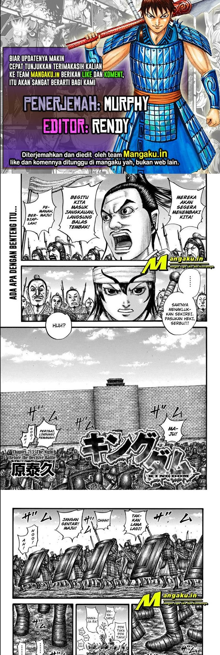 Kingdom Chapter 713 - halaman 1