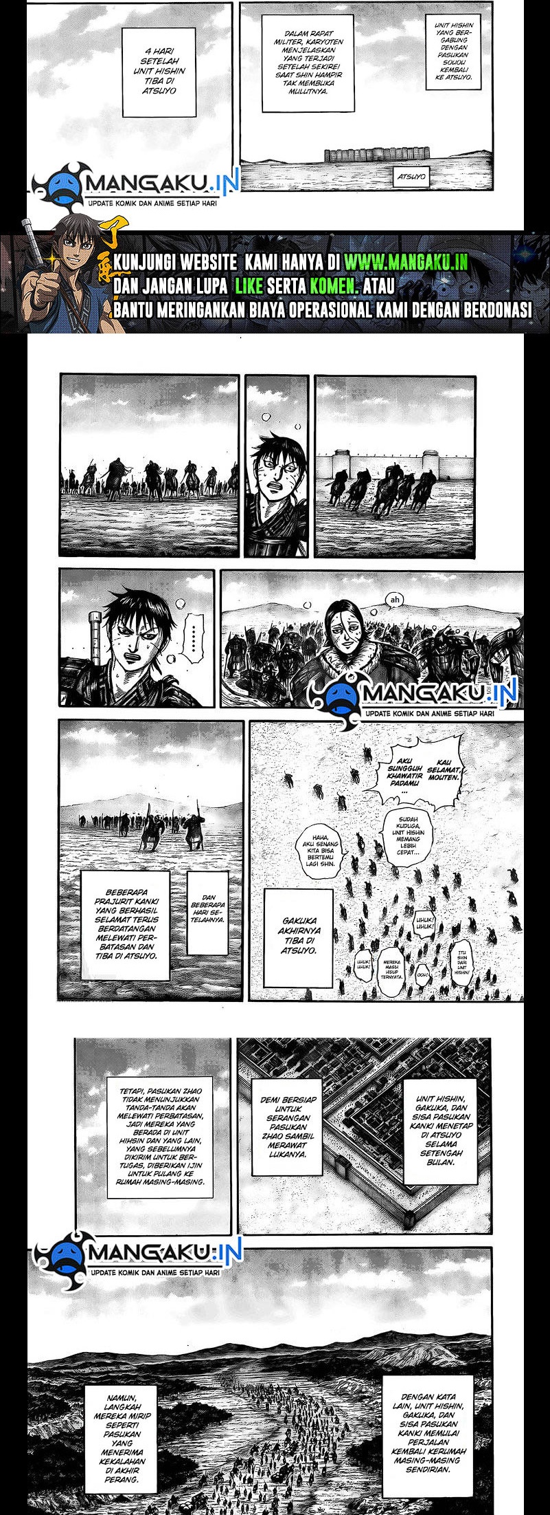 Kingdom Chapter 755 - halaman 4