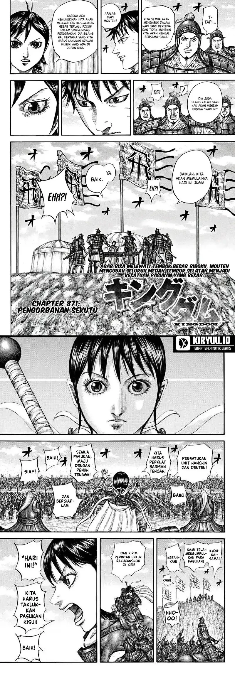 Kingdom Chapter 871 - halaman 2
