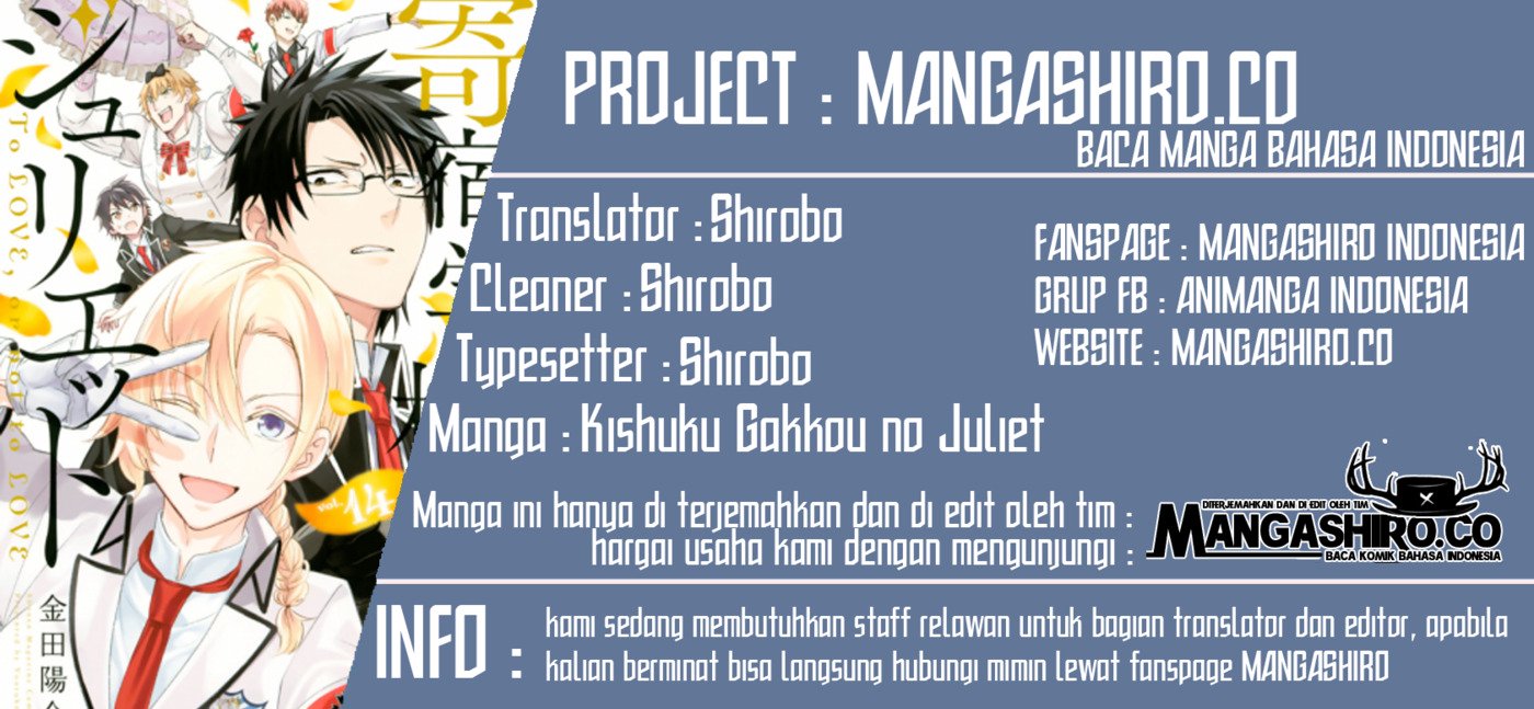 Kishuku Gakkou no Juliet Chapter 113 - halaman 1