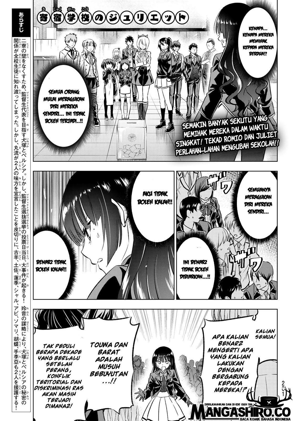 Kishuku Gakkou no Juliet Chapter 89 - halaman 3