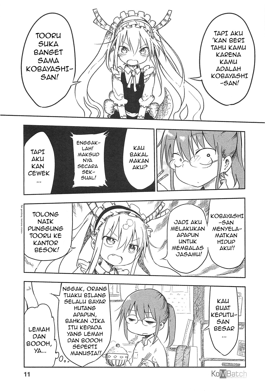 Kobayashi-san Chi no Maid Dragon Chapter 1 - halaman 11