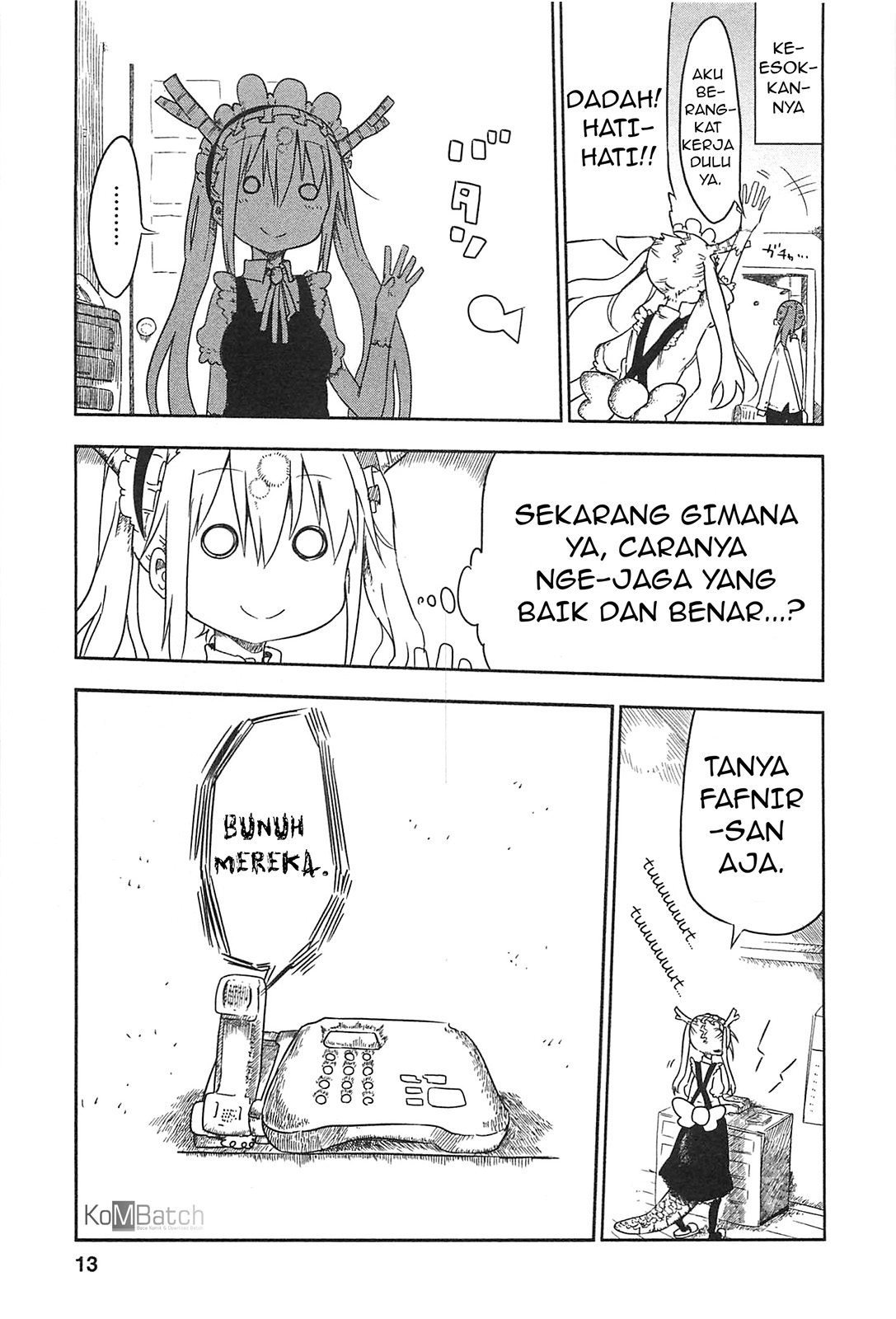 Kobayashi-san Chi no Maid Dragon Chapter 2 - halaman 13