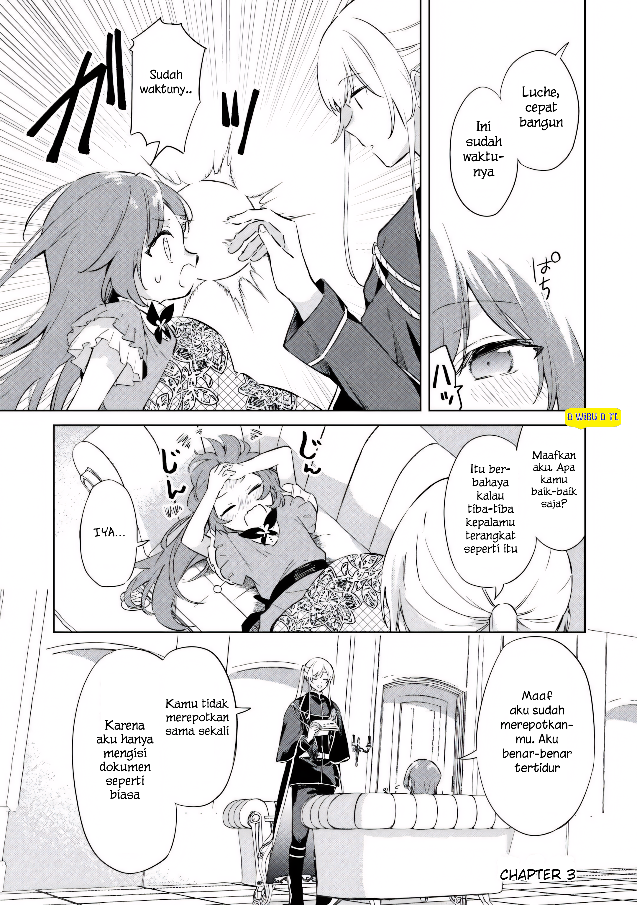 Kodomo Atsukai Shinaide Kudasai! - Youjoka Shichatta Kanpeki Shukujo wa, Kishi Danchou ni Amayakasareru Chapter 3 - halaman 1