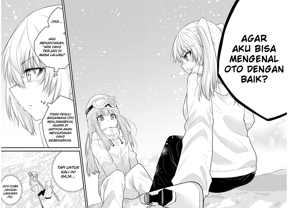 Koe ga Dasenai Shoujo wa "Kanojo ga Yasashisugiru" to Omotteiru Chapter 100 - halaman 7