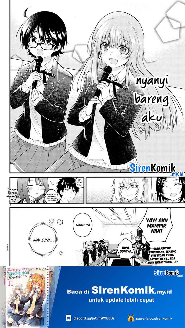 Koe ga Dasenai Shoujo wa "Kanojo ga Yasashisugiru" to Omotteiru Chapter 153 - halaman 9