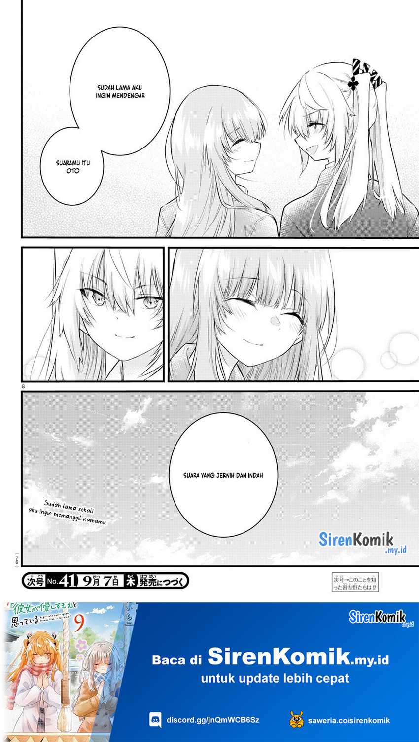 Koe ga Dasenai Shoujo wa "Kanojo ga Yasashisugiru" to Omotteiru Chapter 174 - halaman 9