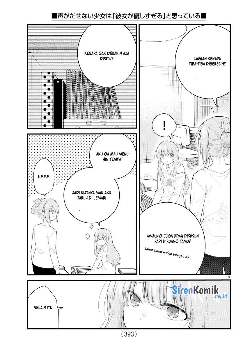 Koe ga Dasenai Shoujo wa "Kanojo ga Yasashisugiru" to Omotteiru Chapter 179 - halaman 4