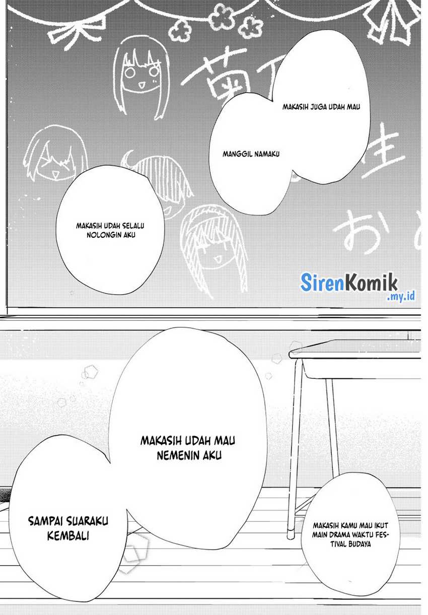 Koe ga Dasenai Shoujo wa "Kanojo ga Yasashisugiru" to Omotteiru Chapter 185 - halaman 8