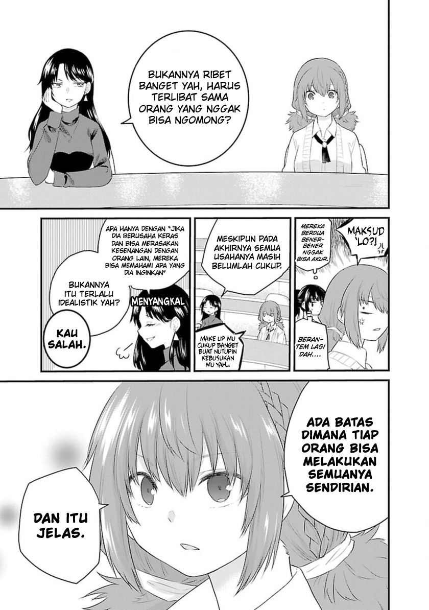Koe ga Dasenai Shoujo wa "Kanojo ga Yasashisugiru" to Omotteiru Chapter 42 - halaman 4