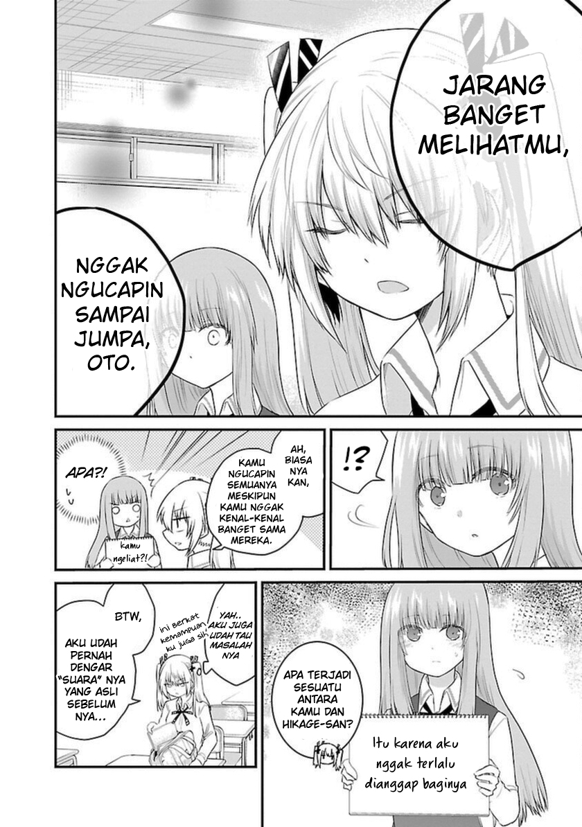 Koe ga Dasenai Shoujo wa "Kanojo ga Yasashisugiru" to Omotteiru Chapter 45 - halaman 7