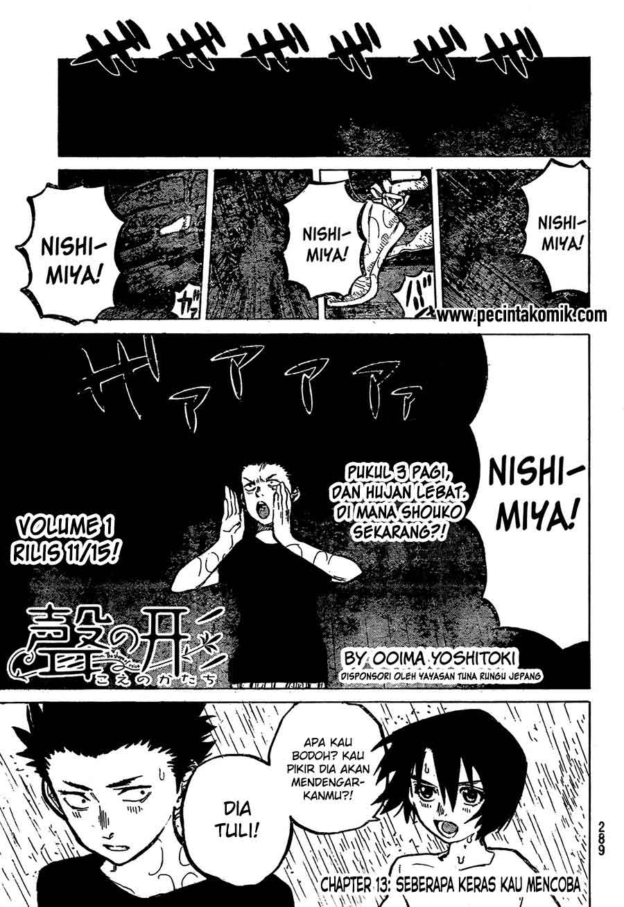 Koe no Katachi Chapter 13 - halaman 2