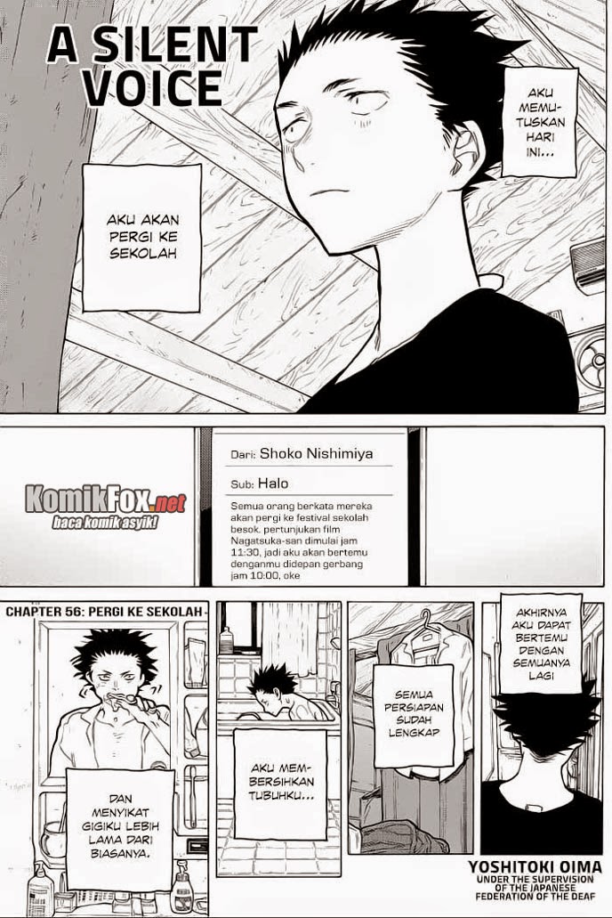 Koe no Katachi Chapter 56 - halaman 1