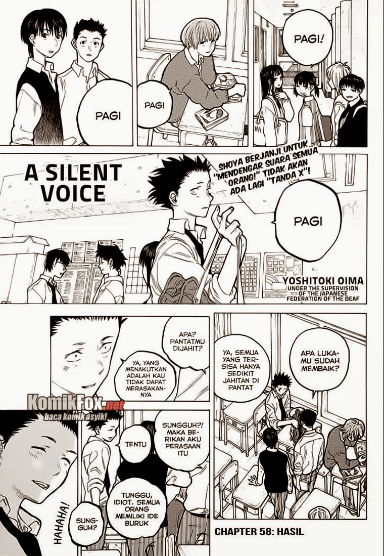Koe no Katachi Chapter 58 - halaman 1